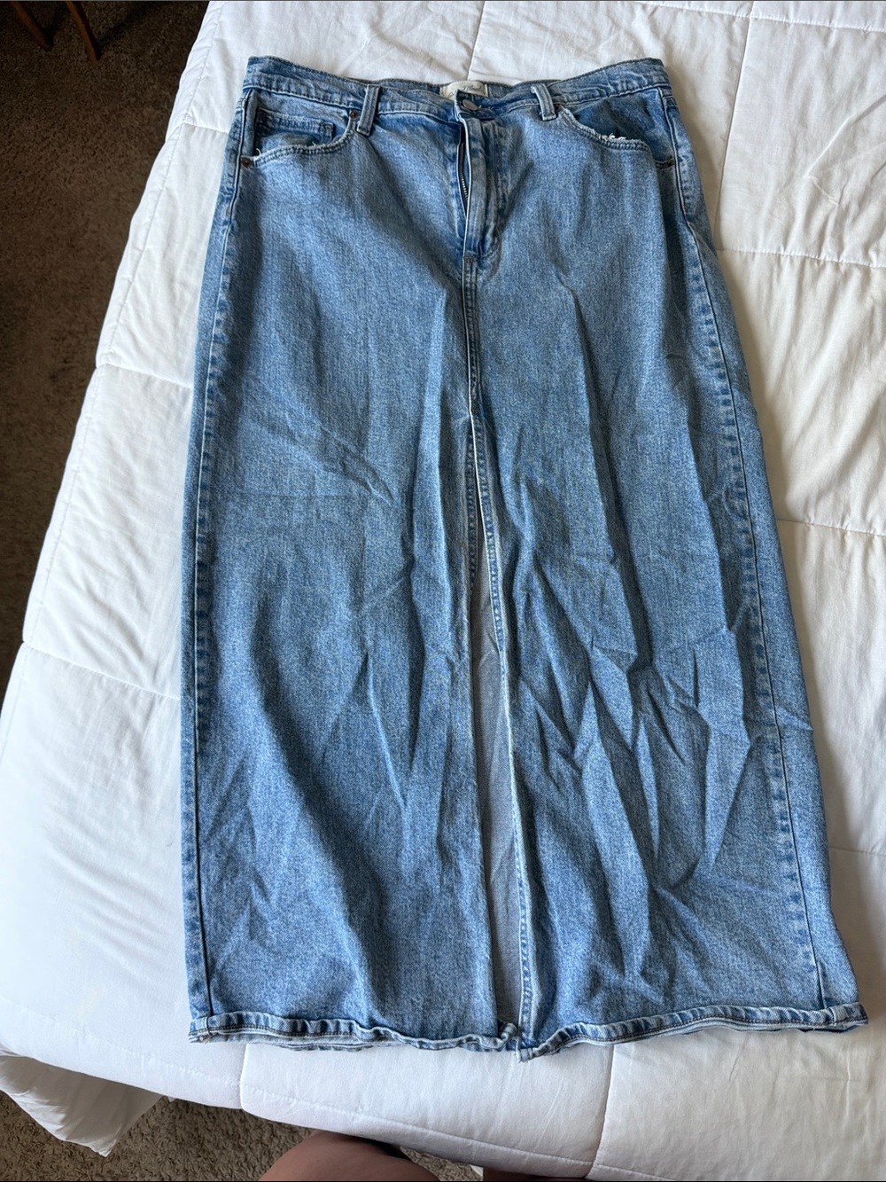 Universal Thread Light Blue Denim Maxi Skirt